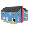 1/64 Large Two Story Farm House w/ Porch, Deck, Chimney, Blue 3D Printed RW-13 - 3 of 4