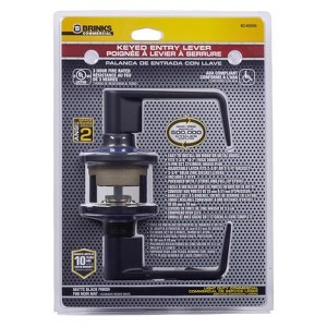 Brinks Commercial Matte Black Entry Lever 2 in. - 1 of 1