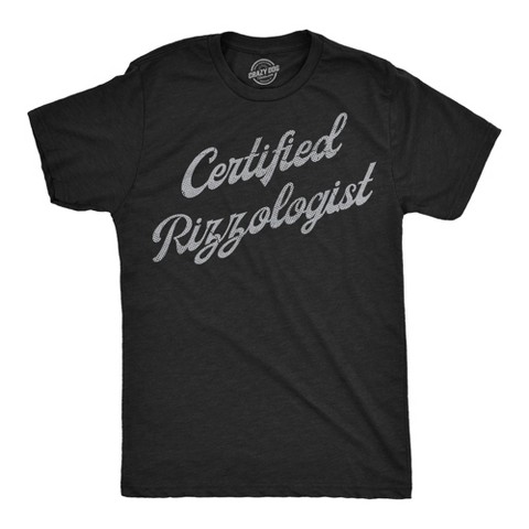 Мужские футболки Crazy Dog T-Shirts, Inc. Mens Funny T Shirts Certified Rizzologist Sarcastic Graphic Novelty charm Tee for Men - Crazy Dog Men's T Shirt With Sarcastic Sayings Black L