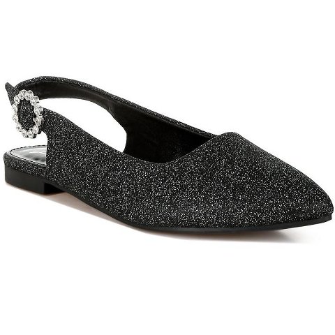 Женские сандалии London Rag Womens Giora Glitter Slingback Flat Sandals 9