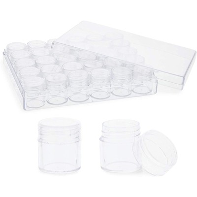 Bright Creations Clear Plastic Bead Storage Containers with 31 Jars for Diamond Painting, Arts and Crafts