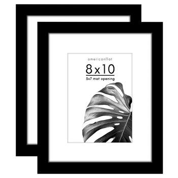 Americanflat 12x12 Picture Frame in Black - Use As 10x10 Picture Frame with Mat or 12x12 Frame Without Mat - Wide Frame, Shatter Resistant Glass