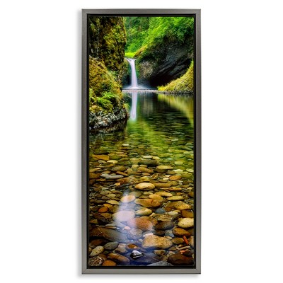 Stupell Industries Clear Stream Waterfall Photography, 15" x 31"