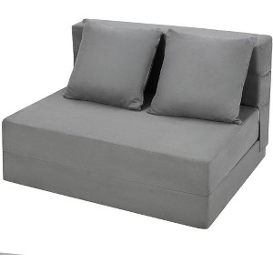 Folding Sofa Bed, Convertible Sleeper Chair,  with 2 Pillow, Memory Foam Washable Cover for Living Room/Bedroom/Guest - 1 of 4