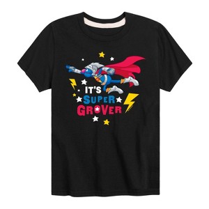 Boys' - Sesame Street - Its Super Grover Short Sleeve Graphic T-Shirt - 1 of 4