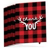 Big Dot of Happiness Prancing Plaid - Christmas and Holiday Buffalo Plaid Party Thank You Cards (8 Count) - image 2 of 4