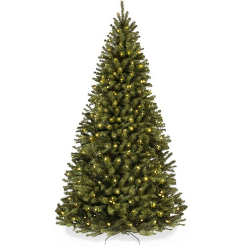 7.5-feet Pre-lit Premium Artificial Christmas Tree w/ 550 Clear Light Xmas Tree 