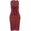 VENUS Womens Plus Tie Front Dress  -  24, Auburn - 4 of 4