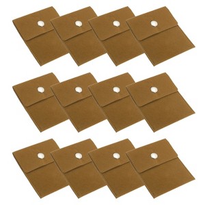 Unique Bargains Velvet Portable Earrings Bracelets Snap Button Jewelry Storage Bag 12 Pcs - 1 of 4