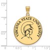 Black Bow Jewelry 14k Yellow Gold Plated Sterling Silver Virginia State Trojans NCAA Extra Large Pendant - 2 of 3