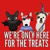 Girl's Design By Humans Dog Halloween - We're Only Here For The Treats By PedigreePrints T-Shirt - 2 of 4