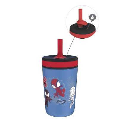 LunaLulinlk 12oz Marvel Spider-Man Toddler Cups For Travel or At Home, Vacuum Insulated Stainless Steel Sippy Cup