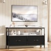 TV Stand Dresser with 2 Drawers, Media Console with Open Shelf for 50 Inch TV, Bedroom Entertainment Center with PU Finish - 4 of 4