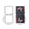 Unique Bargains Pink Butterfly Makeup Mirror Black Pink 1 Pc - 2 of 3