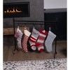 BIRDROCK HOME 8 Hook Christmas Stocking Holder Stand - Black - 2 of 4