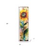 HomeRoots 36" Yellow Green And  Brown Watercolor Sunflowers Solid Wood Porch Sign - 3 of 4