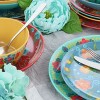 Laurie Gates California Designs Elena Amour 16 Piece Floral Round Melamine Dinnerware Set - 3 of 4