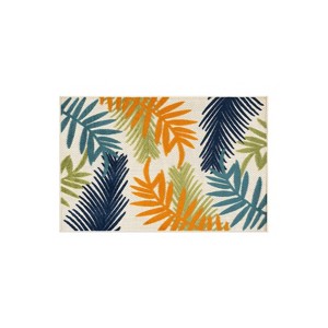 World Rug Gallery Evora Palm Frond Indoor/Outdoor Area Rug - 1 of 4