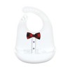 Little Treasure Infant Boys Silicone Bibs, Red Baby Bear, One Size - 4 of 4