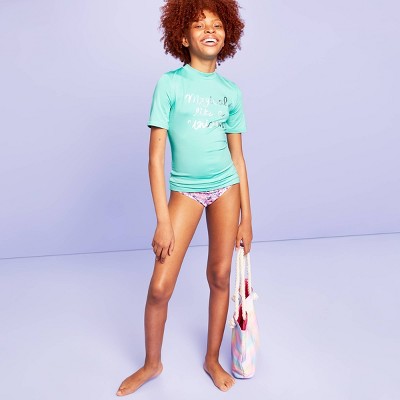 unicorn rash guard swimsuit