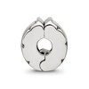 Black Bow Jewelry Sterling Silver Notched Hinged Clip Bead Charm - 2 of 4