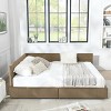 1pc Queen Size Velvet Upholstered Storage Daybed with Drawers, Tufted Backrest & Armrest, No Box Spring Needed - Baofuwish - 2 of 4