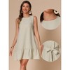 INSPIRE CHIC Women's Summer Belted Casual Sleeveless Crew Neck Swing Tank Mini Dress - 2 of 4