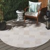 Milos MLO108 Power Loomed Indoor/Outdoor Area Rug - Beige - 6'7"x6'7" - Safavieh - 2 of 4