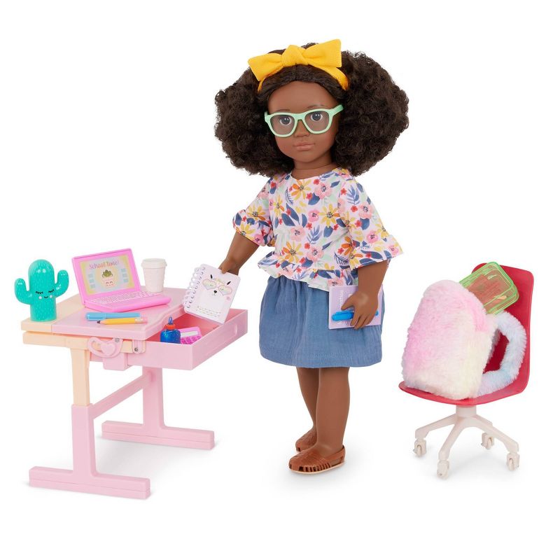 Our Generation School Dreams Modern Desk with Tilt Top Accessory Set for 18&#34; Dolls, 4 of 9