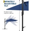 10' x 10' Heavy Duty Cantilever Patio Umbrella, Square Offset Aluminum Offset Sun Shade Outdoor Umbrella with 360-Degree Rotation for Backyard - 4 of 4
