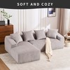 SKRAN 101"  L Shaped Modular Sofa,Combining chaise longue with 3-seater ＆ pillows ,No Installation,Corduroy for Living Room Apartment - 4 of 4