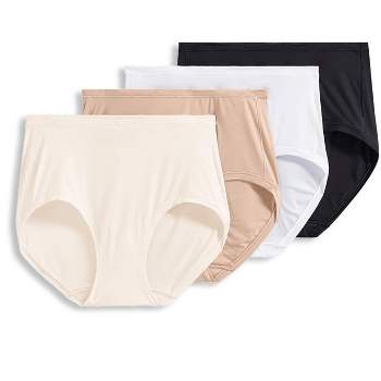 Veeki Women's High Waisted Cotton Underwear Ladies Soft Full Briefs Panties  Pack Of 4, Black+black+grey+grey, 2xl