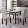 Streamdale Faux Marble 5-Piece Dining Set Table With 4 Thicken Cushion Dining Chairs Home Furniture - 2 of 4