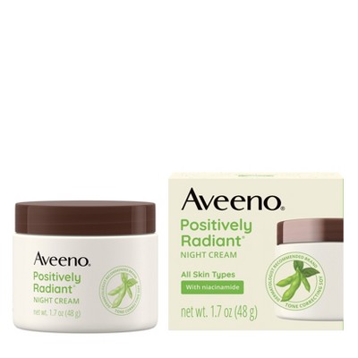 Aveeno Positively Radiant Intensive Night Cream with Vitamin B3 - 1.7oz