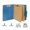 MyOfficeInnovations Moisture-Resistant Classification Folders 2/5 Top Tab Ltr 2 Div NavyBl 614620 - 2 of 4