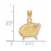 Black Bow Jewelry 14k Yellow Gold Columbus Blue Jackets NHL Small Pendant - 2 of 3