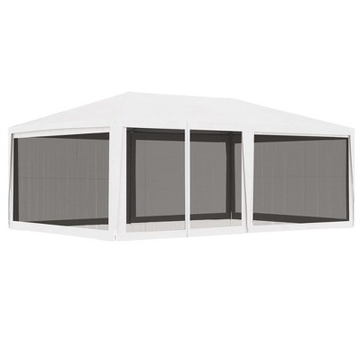vidaXL Party Tent with 4 Mesh Sidewalls 13.1'x19.7' White