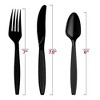 Smarty Had A Party Black Plastic Cutlery Set - 1000 Sets - 2 of 4
