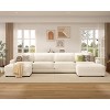 Dyonery Oversized 160" Modular Sectional Sofa, Comfy 6-Seat U-Shaped Cloud Couch Set with 2 Pillows & 2 Movable Ottomans, Chenille - 2 of 4