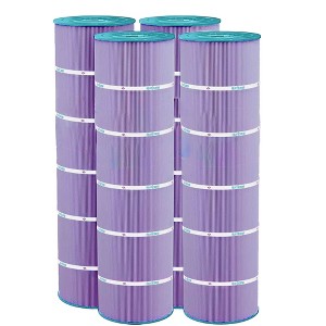 Hurricane 4 Pack HF7488-04P Platinum Purple Pool and Spa Filter Cartridge Replacement for PA106, Unicel C-7488, Filbur FC-1226 - 1 of 4