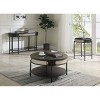 32" Colson Coffee Table Black Finish - Acme Furniture: Round, Metal Frame, Veneer Top, No Assembly, Shelving Feature - 4 of 4