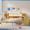 KTMBDW Twin/Full Size Daybed with 3 Storage Cabinets and 2 Drawers, Wooden L-Shape Daybed Frame with Study Desk and Built-in Bookshelf for Bedroom - 2 of 4