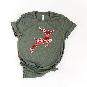 Simply Sage Market Women's Rudolph Sweater Short Sleeve Graphic Tee - 1 of 2