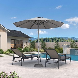 PURPLE LEAF Outdoor Patio Umbrella Market Table Sun Umbrellas with 8 Aluminum Sturdy Ribs for Backyard Deck Garden Pool - 1 of 1