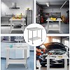 36"x24" Stainless Steel Prep Table, Stainless Steel Workbench, 662 lbs Load Capacity, 3-Stage Adjustable Shelf, with Hook, Arc Corner Edge - 4 of 4
