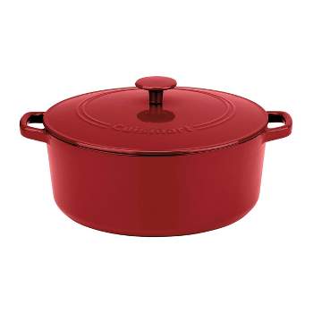 Cuisinart Cast Iron 5.5-Quart Oval Casserole Red