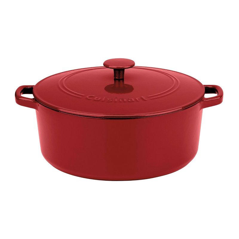 Cuisinart Chef&#39;s Classic 7qt Red Enameled Cast Iron Round Casserole with Cover - CI670-30CR, 1 of 6