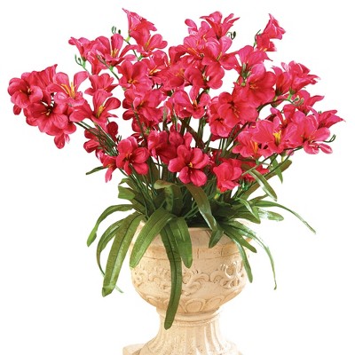 Pink Silk Outdoor Summer Artificial Tree Orchids Set