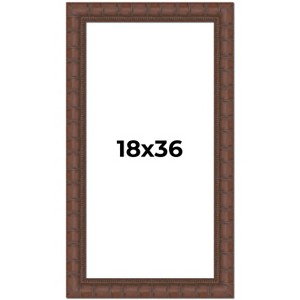 PosterPalooza | 18x36 Wide Bamboo Picture Frame, UV Acrylic, 4 Finishes - Brown, Black, Silver, and Natural - 1 of 4