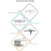 10x10 FT Heavy Duty Pop Up Canopy Tent with 1 Removable Mesh Sidewalls, One Person Setup Commercial Shelter for Events, Parties, Camping - 4 of 4